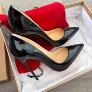 2025 New Black 12cm High Heels Classic Thin Heels Sexy Shallow Mouth Fashion Commuter Large Single Shoes 33-50
